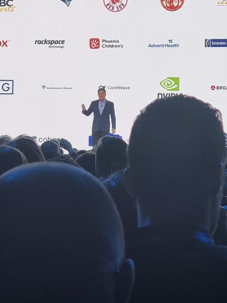 Michael Dell delivering keynote on AI and data at Dell Technologies World 2025